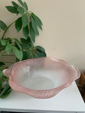 Mikasa Glass Pink Bowl